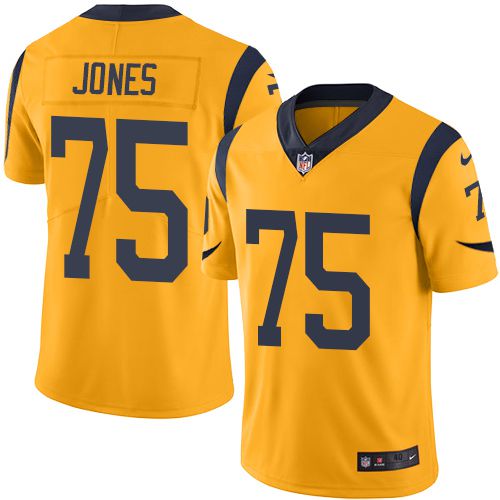 Men Los Angeles Rams #75 Deacon Jones Nike Gold Rush Limited NFL Jersey